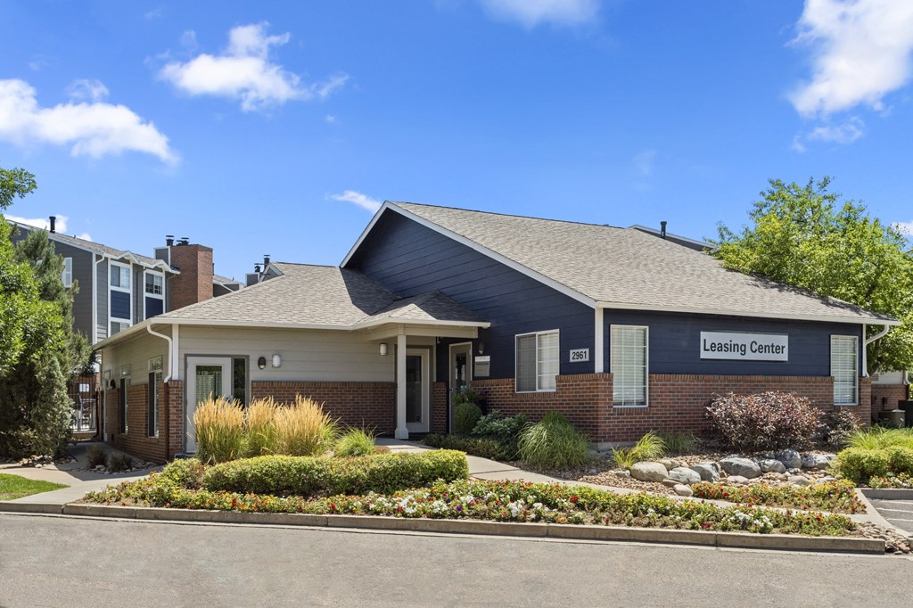 the exterior of a building with a landscaped front yard  at Verona, Littleton, Colorado