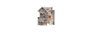 2 Bed  2 Bath  Floor Plan | 1,280 Sq. Ft. at Ashford Belmar Apartments, Colorado, 80226