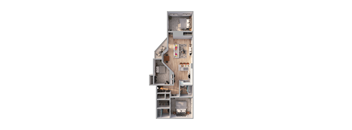 2 Bed  2 Bath  Floor Plan | 1,344 Sq. Ft. at Ashford Belmar Apartments, Lakewood, CO 80226