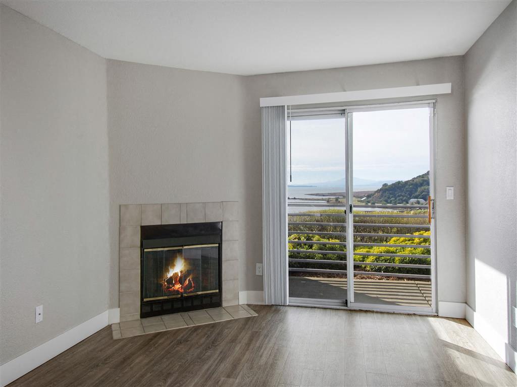 Cozy Fireplace and Balcony Overlooking the Bay at Bay Village, California