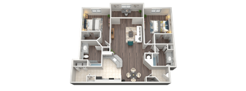 2 Bed 2 Bath Floor Plan | 1,220 Sq. Ft. at Verona at Boynton Beach in Florida 33426 