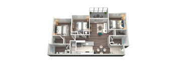 3 Bed 2 Bath Floor Plan | 1,387 Sq. Ft. at Verona at Boynton Beach in Boynton Beach 33426