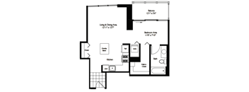 Tides | 0 Bed | 1 Bath | 03 TIDES at Shoreham and Tides, Chicago, 60601