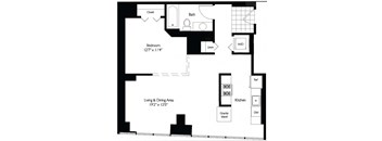 Tides | 0 Bed | 1 Bath | 02 Tides at Shoreham and Tides, Chicago Illinois