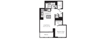 Shoreham | 0 Bed | 1 Bath | Convertible 04 at Shoreham and Tides, Chicago