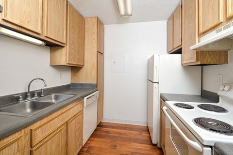 Classic Unit Kitchen Space at The Annaline Apartments in Nashville, TN 37217