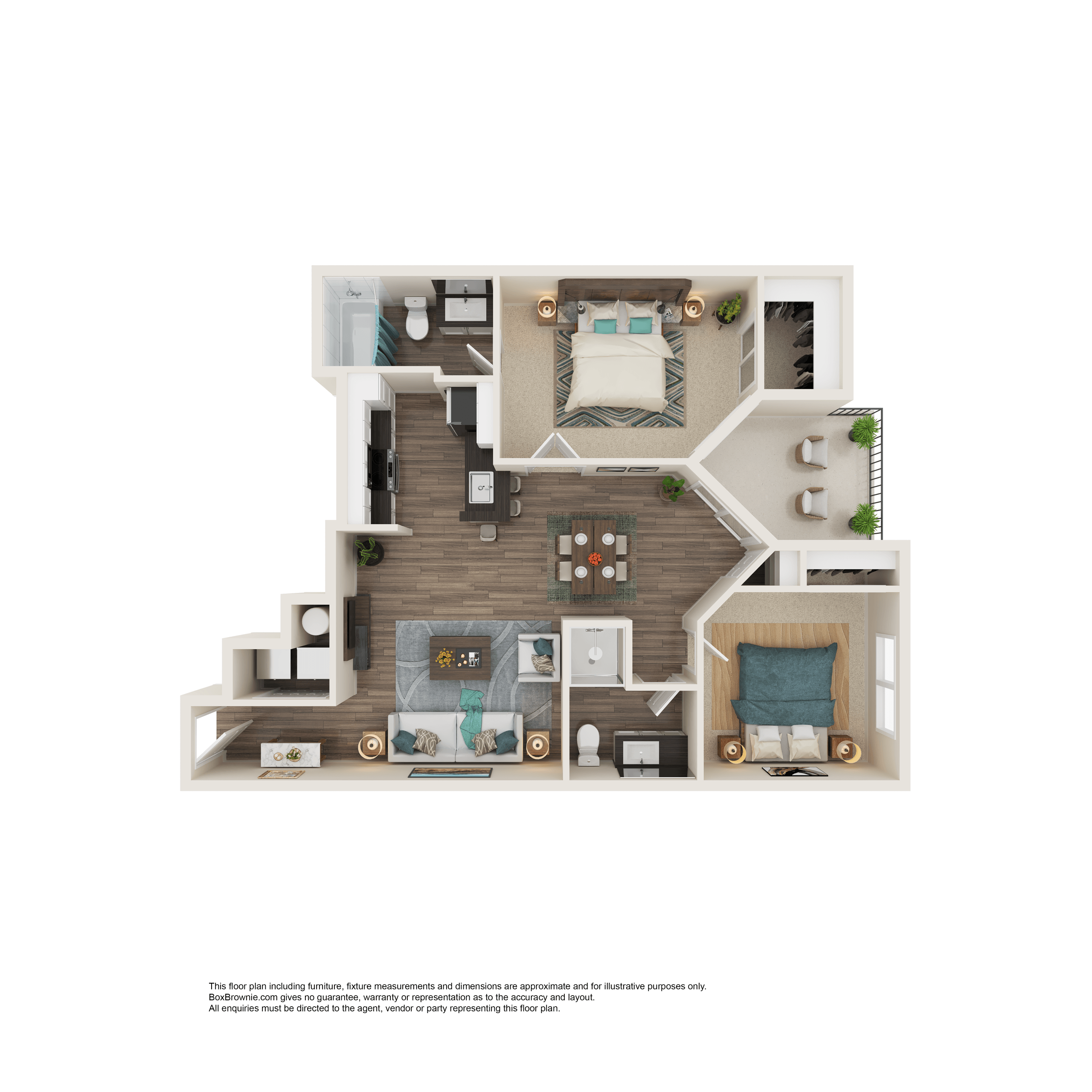 2 Bed 2 Bath Floor Plan | 920 Sq. Ft. at Element Deer Valley in Phoenix, AZ 85027