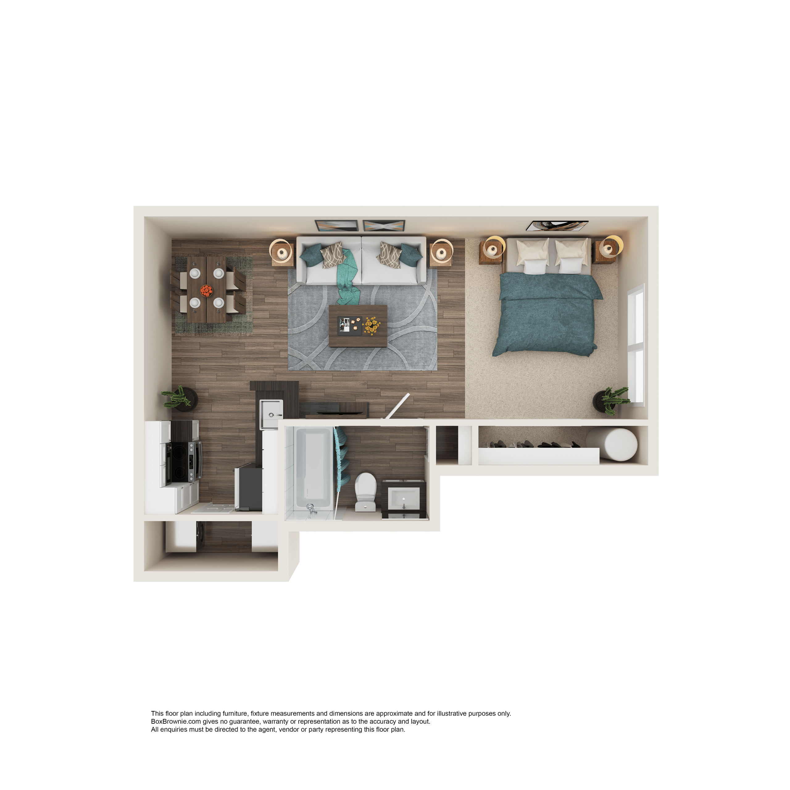 Studio 1 Bath Floor Plan | 475 Sq. Ft. at Element Deer Valley in Phoenix, AZ 85027