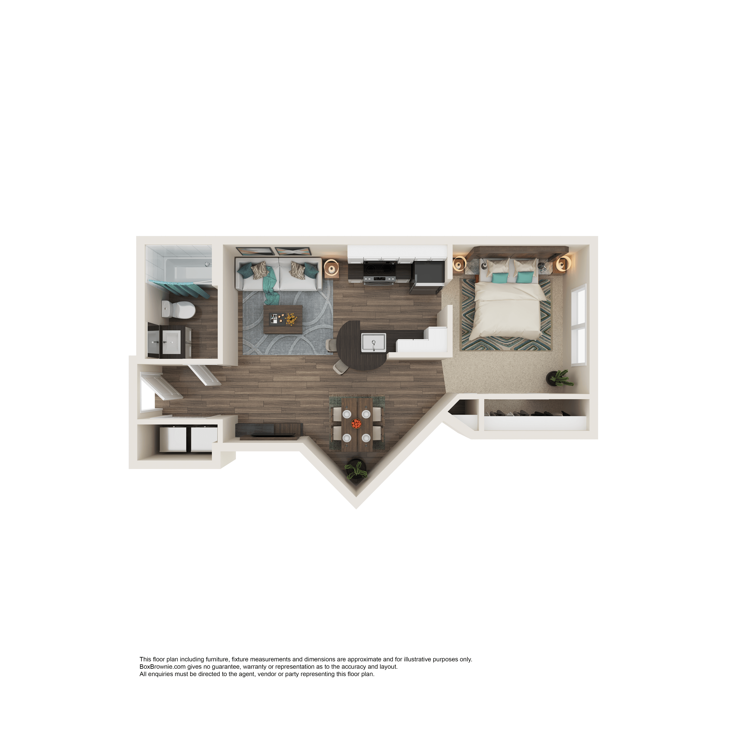 Studio 1 Bath Floor Plan | 500 Sq. Ft. at Element Deer Valley in Phoenix, AZ 
