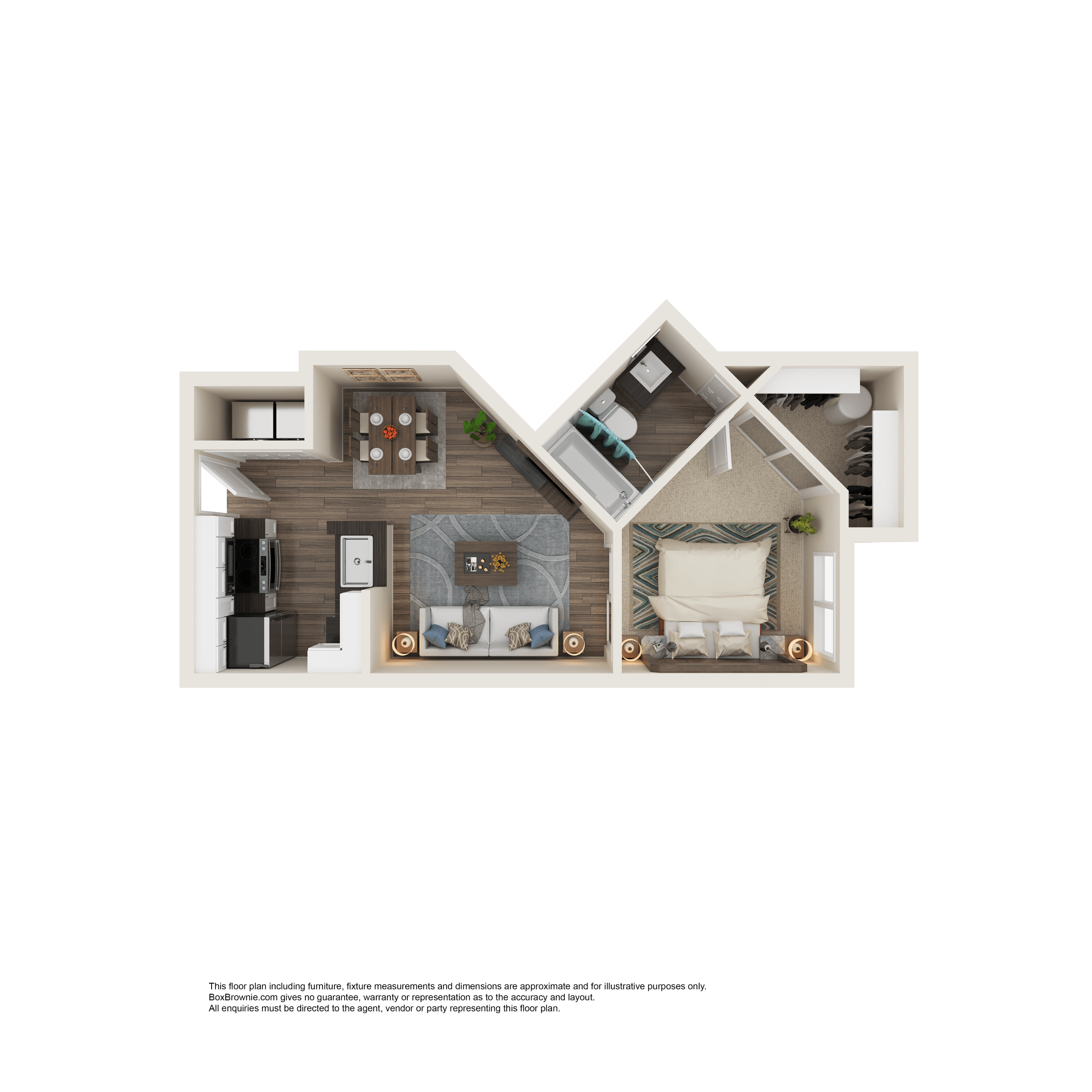 1 Bed 1 Bath Floor Plan | 458 Sq. Ft. at Element Deer Valley in Phoenix, 85027