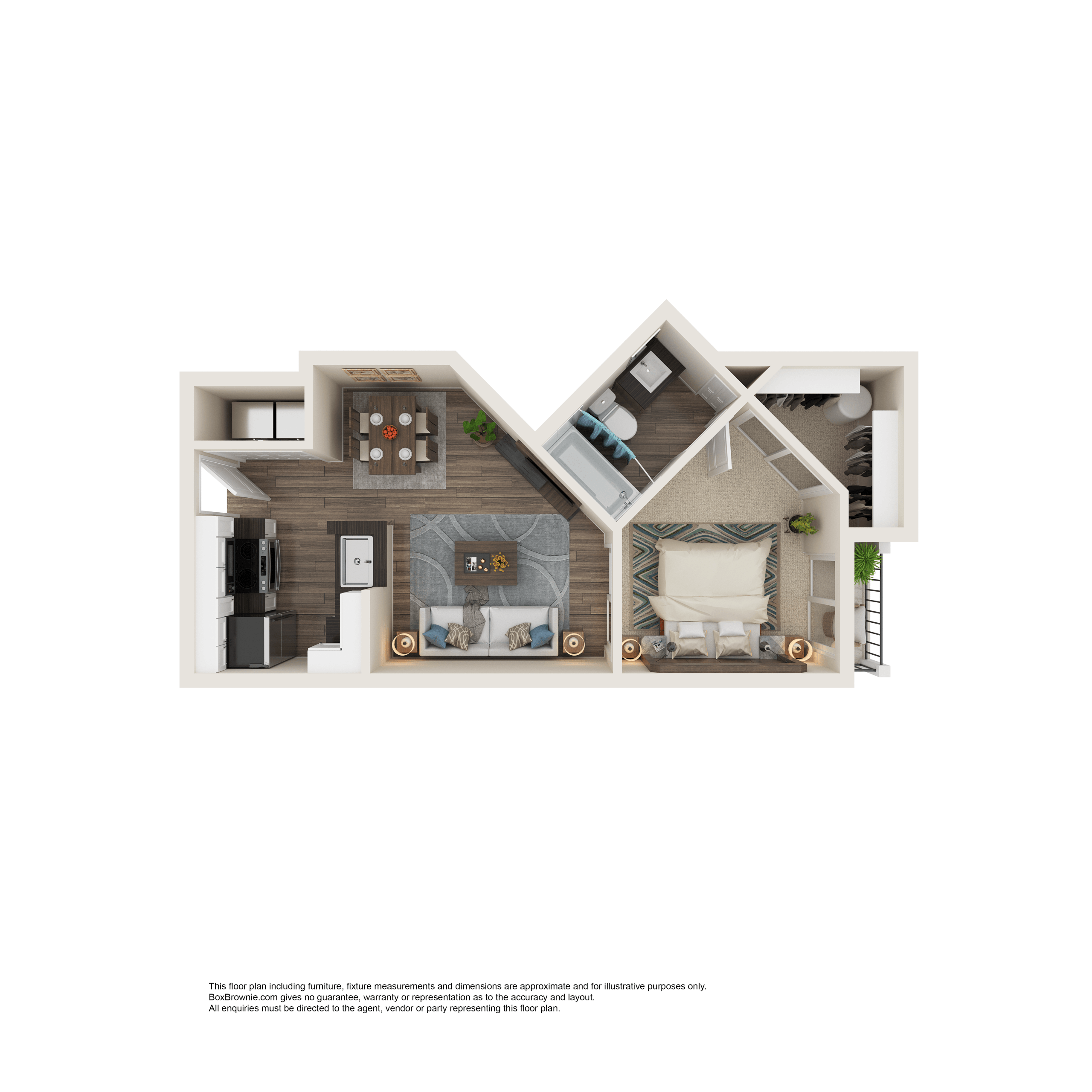 1 Bed 1 Bath Floor Plan | 484 Sq. Ft. at Element Deer Valley in AZ 85027