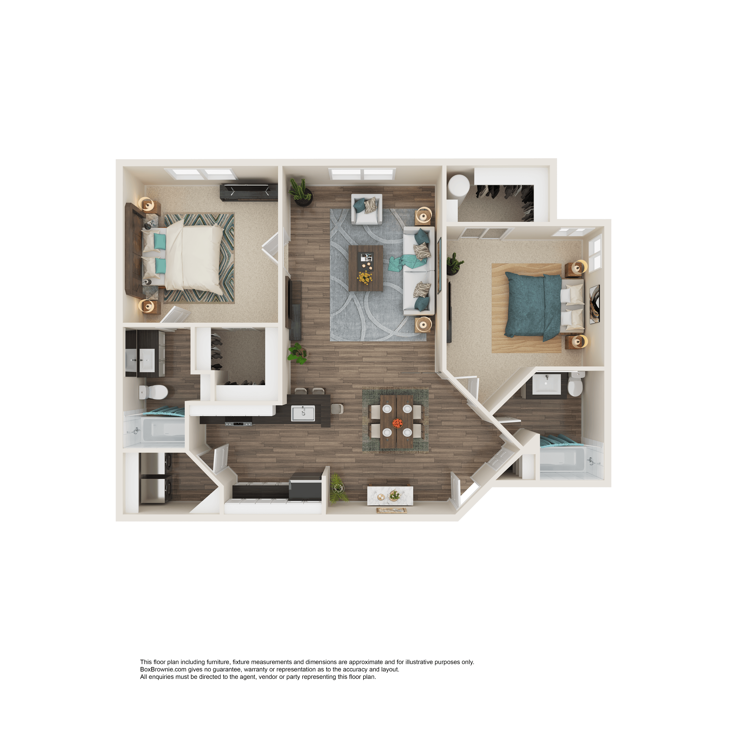 2 Bed 2 Bath Floor Plan | 1,000 Sq. Ft. at Element Deer Valley in Phoenix, AZ 