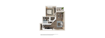 1 Bed 1 Bath Floor Plan | 613 Sq. Ft. at Element Deer Valley in Arizona 85027