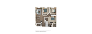 2 Bed 2 Bath Floor Plan | 1,022 Sq. Ft. at Element Deer Valley in Phoenix, 85027