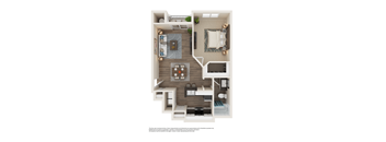 1 Bed 1 Bath Floor Plan | 741 Sq. Ft. at Element Deer Valley in Phoenix, AZ 
