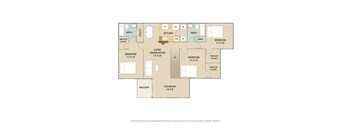 3 Bed 2 Bath Floor Plan | 1,410 Sq. Ft at Country Club Lakes, Jacksonville, FL, 32224