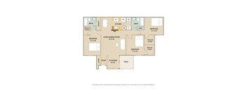3 Bed 2 Bath Floor Plan | 1,365 Sq. Ft at Country Club Lakes, Jacksonville