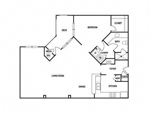 1 Bed1 Bath Floor Plan | 1,042 Sq. Ft. 1 Bed1 Bath Floor Plan | 1,042 Sq. Ft. at Willowest in Lindbergh, Georgia