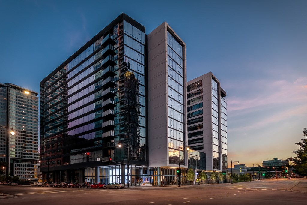 elevation of the office building with office space for rent