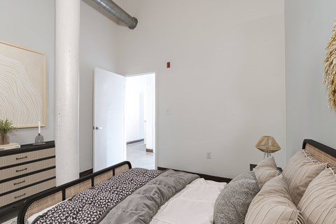 White Bedroom at Highland Mill Lofts in Charlotte, NC