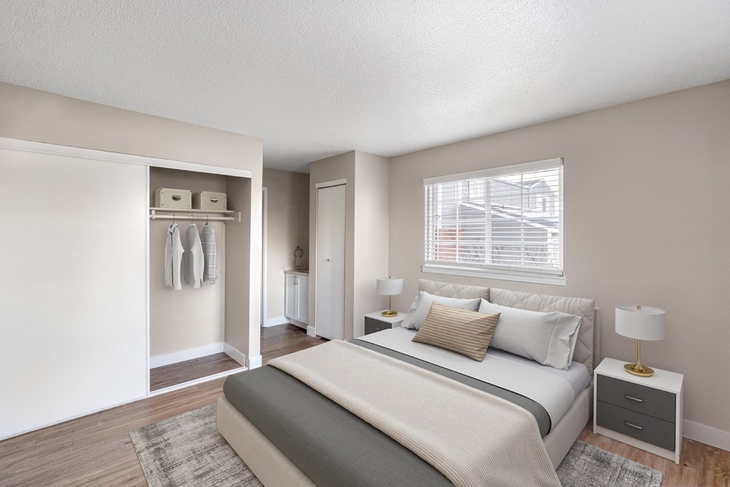 Spacious bedroom at Verona Apartments in Littleton, CO