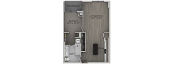 1 bed 1 bath K | 790 Sq. Ft. at The Mason Apartments, Illinois