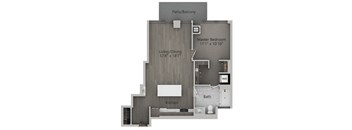 1 bed 1 bath M | 790 Sq. Ft. at The Mason Apartments, Chicago, IL, 60607