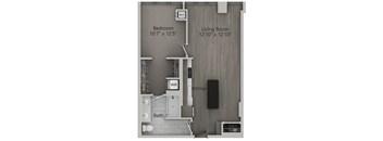 1 bed 1 bath B | 710 Sq. Ft. at The Mason Apartments, Chicago, Illinois