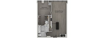 1 bed 1 bath D | 740 Sq. Ft. at The Mason Apartments, Illinois