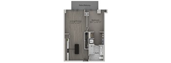 1 bed 1 bath F | 760 Sq. Ft. at The Mason Apartments, Chicago, IL, 60607