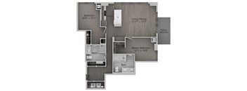 2 bed 2 bath D | 1,140 Sq. Ft. at The Mason Apartments, Illinois