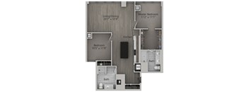 2 bed 2 bath F | 1,162 Sq. Ft. at The Mason Apartments, Chicago, IL, 60607