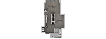 Studio 1 bath | 507 Sq. Ft. at The Mason Apartments, Chicago, IL