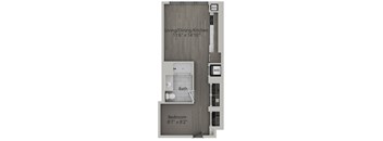 Studio 1 bath A | 533 Sq. Ft. at The Mason Apartments, Chicago, Illinois