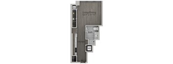 Studio 1 bath C | 423 Sq. Ft. at The Mason Apartments, Illinois