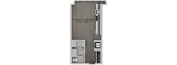 Studio 1 bath D | 467 Sq. Ft. at The Mason Apartments, Illinois, 60607