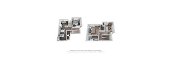 1 Bed 1.5 Bath Floor Plan | 1,112 Sq. Ft. at Mission Gate in Plano, Texas