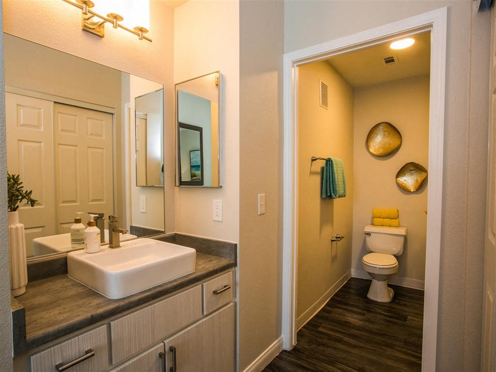 a bathroom with a sink and a toilet