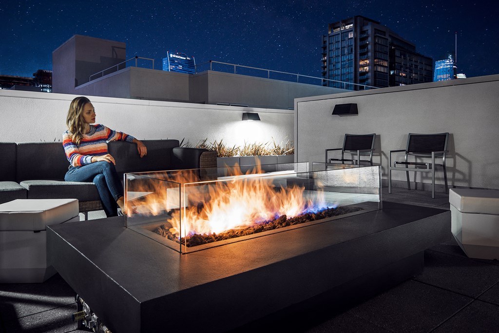 Olive DTLA Rooftop Fire Pit at Olive DTLA, Los Angeles, California