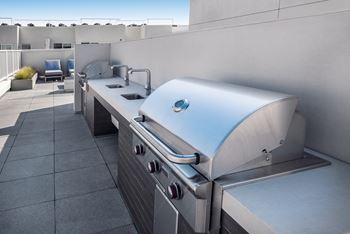 BBQ area at Delphine on Diamond, California, 94131