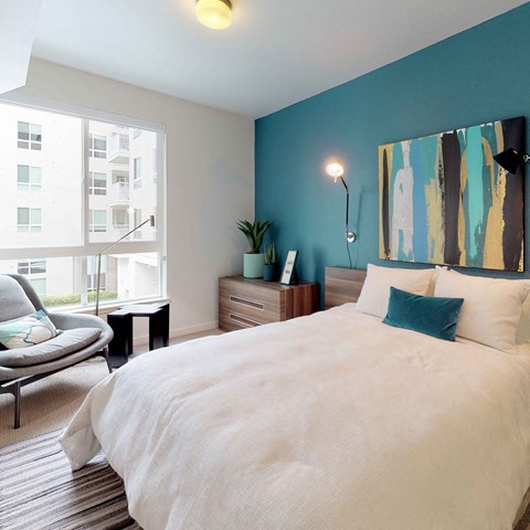 Olive DTLA Two Bedroom First Bedroom  at Olive DTLA, Los Angeles, CA, 90015