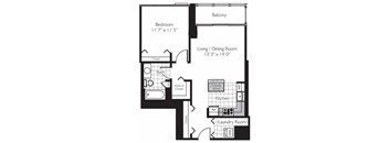 Shoreham | 1 Bed | 1 Bath | One Bedroom 05 at Shoreham and Tides, Chicago, 60601