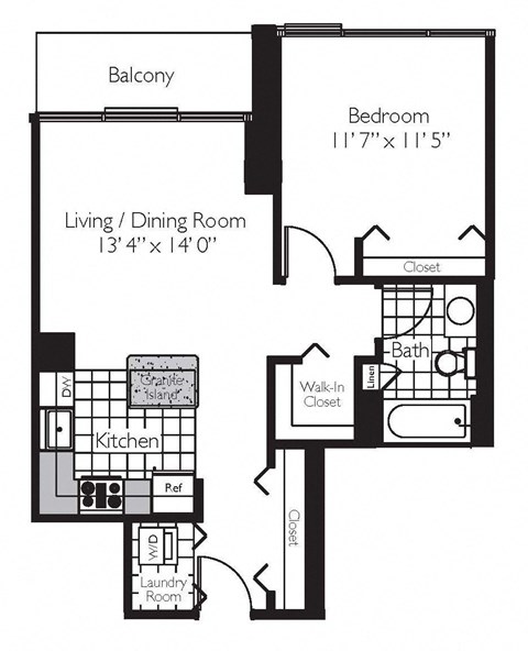 Shoreham | 1 Bed | 1 Bath | One Bedroom 07 at Shoreham and Tides, Chicago