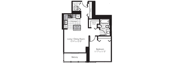 Shoreham | 1 Bed | 1 Bath | One Bedroom 08 | 845 SQ FT at Shoreham and Tides, Chicago Illinois