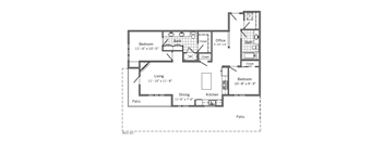 2 Bed 2 Bath Floor Plan | 1,255 Sq. Ft. at 128 on State, Kirkland, WA