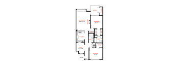 a floor plan of an apartment at The Lakes Apartments, Bellevue