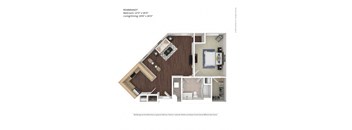 1 Bed 1 Bath Floor Plan | 900-941 Sq. Ft. at Avant at the Arboretum, Lisle, 60532