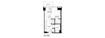 S1 floor plan | 520 Sq. Ft. at 365 Nicollet, Manchester , 55401
