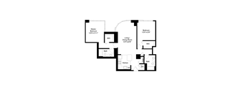 2 Bed 2 Bath Floor Plan | 1,200 Sq. Ft. at Shoreham and Tides, IL, 60601