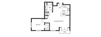Sidecar Floor Plan at Chase Knolls, Sherman Oaks, 91423